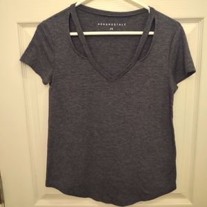 Gray V-neck Aeropostale Shirt
